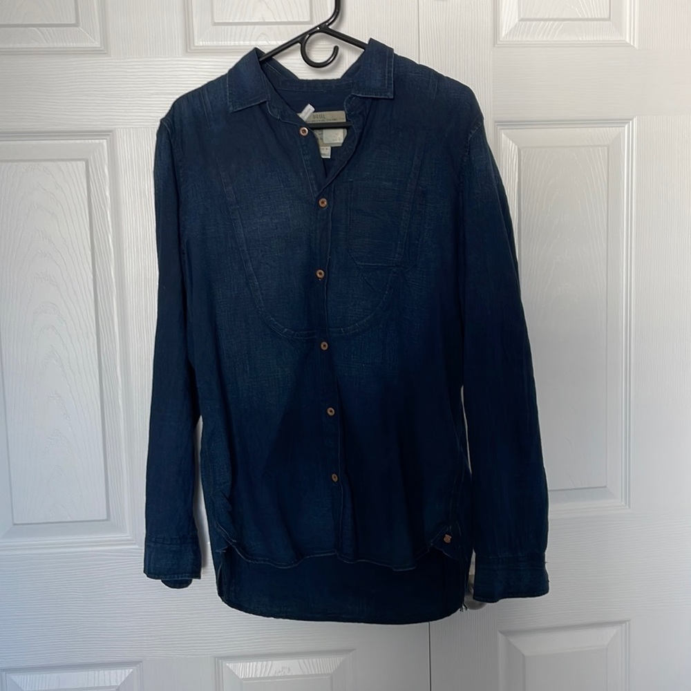 Diesel dark denim button up only worn once